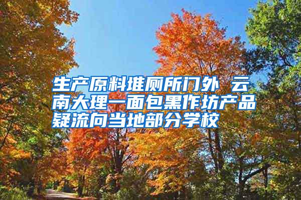 生產(chǎn)原料堆廁所門外 云南大理一面包黑作坊產(chǎn)品疑流向當(dāng)?shù)夭糠謱W(xué)校