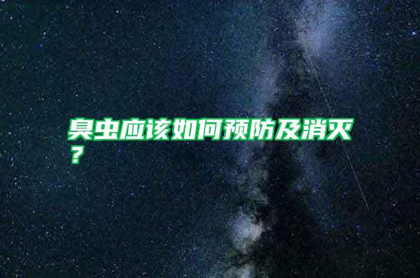 臭蟲應該如何預防及消滅？