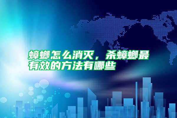 蟑螂怎么消滅，殺蟑螂最有效的方法有哪些