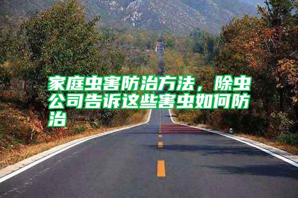 家庭蟲害防治方法，除蟲公司告訴這些害蟲如何防治