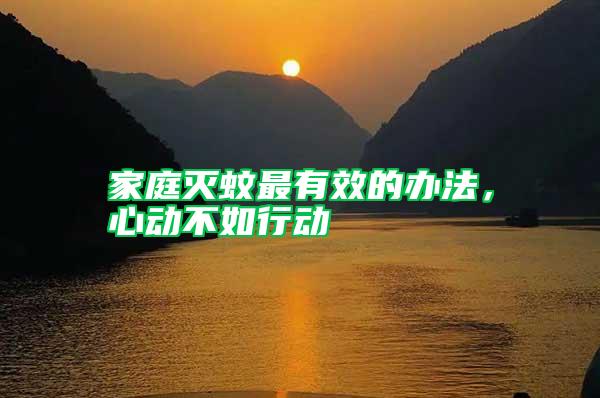 家庭滅蚊最有效的辦法,心動(dòng)不如行動(dòng)