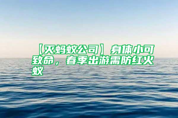 【滅螞蟻公司】身體小可致命,春季出游需防紅火蟻