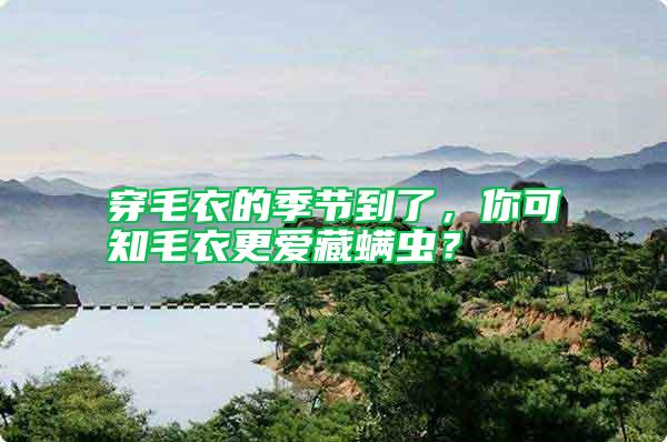 穿毛衣的季節(jié)到了，你可知毛衣更愛藏螨蟲？