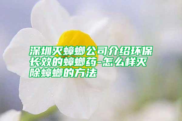 深圳滅蟑螂公司介紹環(huán)保長效的蟑螂藥-怎么樣滅除蟑螂的方法