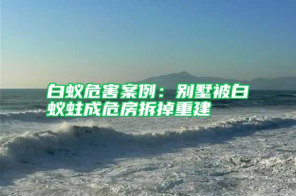 白蟻危害案例:別墅被白蟻蛀成危房拆掉重建