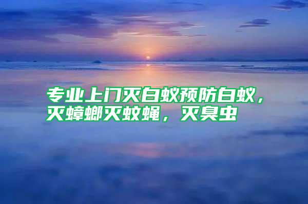 專業(yè)上門滅白蟻預(yù)防白蟻，滅蟑螂滅蚊蠅，滅臭蟲(chóng)
