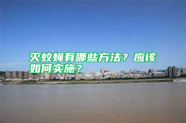 滅蚊蠅有哪些方法？應該如何實施？