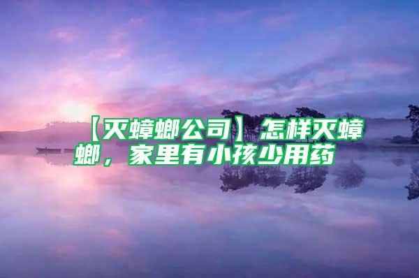 【滅蟑螂公司】怎樣滅蟑螂，家里有小孩少用藥