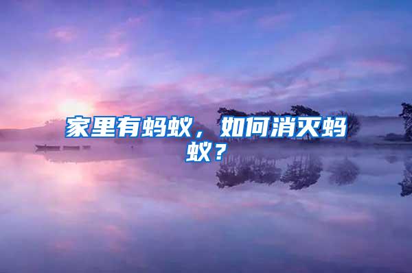 家里有螞蟻，如何消滅螞蟻？