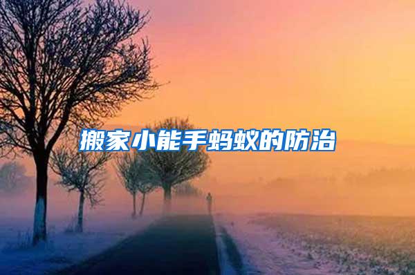 搬家小能手螞蟻的防治
